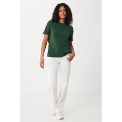 Vue T-shirt léger en coton recyclé Iqoniq Sierra de couleur vert| Krokrodeal