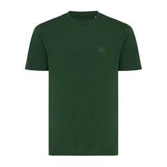 Vue T-shirt léger en coton recyclé Iqoniq Sierra de couleur vert| Krokrodeal