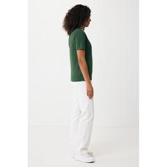 Vue T-shirt léger en coton recyclé Iqoniq Sierra de couleur vert| Krokrodeal