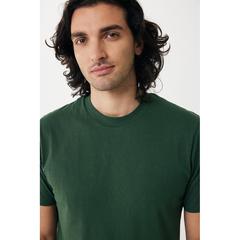 Vue T-shirt léger en coton recyclé Iqoniq Sierra de couleur vert| Krokrodeal