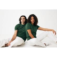 Vue T-shirt léger en coton recyclé Iqoniq Sierra de couleur vert| Krokrodeal