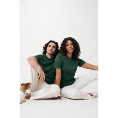 Vue T-shirt léger en coton recyclé Iqoniq Sierra de couleur vert| Krokrodeal