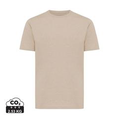 Vue T-shirt léger en coton recyclé Iqoniq Sierra de couleur marron| Krokrodeal