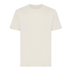 Vue T-shirt léger en coton recyclé Iqoniq Sierra de couleur beige| Krokrodeal