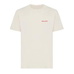 Vue T-shirt léger en coton recyclé Iqoniq Sierra de couleur beige| Krokrodeal