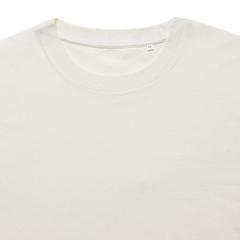 Vue T-shirt léger en coton recyclé Iqoniq Sierra de couleur beige| Krokrodeal