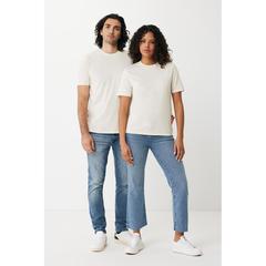 Vue T-shirt léger en coton recyclé Iqoniq Sierra de couleur beige| Krokrodeal