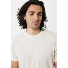 Vue T-shirt léger en coton recyclé Iqoniq Sierra de couleur beige| Krokrodeal