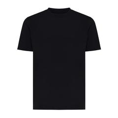 Vue T-shirt léger en coton recyclé Iqoniq Sierra de couleur noir| Krokrodeal