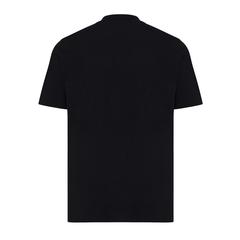Vue T-shirt léger en coton recyclé Iqoniq Sierra de couleur noir| Krokrodeal