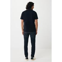 Vue T-shirt léger en coton recyclé Iqoniq Sierra de couleur noir| Krokrodeal