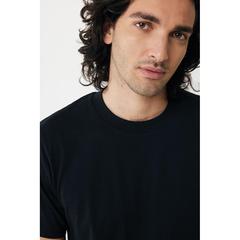 Vue T-shirt léger en coton recyclé Iqoniq Sierra de couleur noir| Krokrodeal