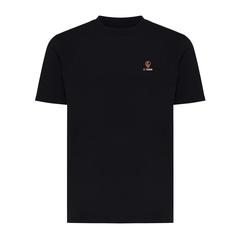 Vue T-shirt léger en coton recyclé Iqoniq Sierra de couleur noir| Krokrodeal