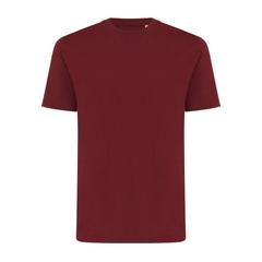 Vue T-shirt léger en coton recyclé Iqoniq Sierra de couleur rouge| Krokrodeal