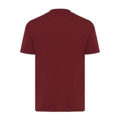 Vue T-shirt léger en coton recyclé Iqoniq Sierra de couleur rouge| Krokrodeal