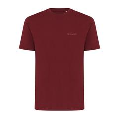 Vue T-shirt léger en coton recyclé Iqoniq Sierra de couleur rouge| Krokrodeal