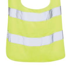 Vue Gilet haute visibilité de signalisation en rPET GRS de couleur jaune| Krokrodeal