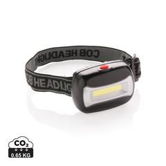 Vue Lampe frontale COB de couleur noir| Krokrodeal