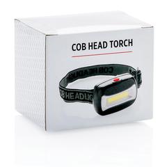 Vue Lampe frontale COB de couleur noir| Krokrodeal