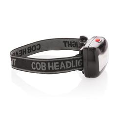 Vue Lampe frontale COB de couleur noir| Krokrodeal