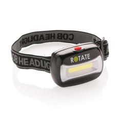 Vue Lampe frontale COB de couleur noir| Krokrodeal