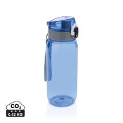 Vue Bouteille d'eau 600ml étanche en rPET RCS Yide de couleur bleu| Krokrodeal