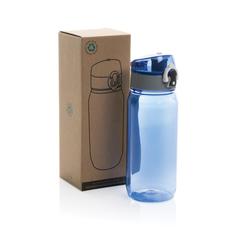 Vue Bouteille d'eau 600ml étanche en rPET RCS Yide de couleur bleu| Krokrodeal