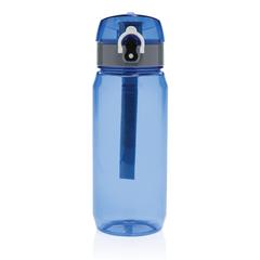 Vue Bouteille d'eau 600ml étanche en rPET RCS Yide de couleur bleu| Krokrodeal