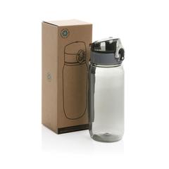 Vue Bouteille d'eau 600ml étanche en rPET RCS Yide de couleur noir| Krokrodeal
