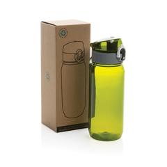 Vue Bouteille d'eau 600ml étanche en rPET RCS Yide de couleur vert| Krokrodeal