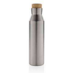 Vue Bouteille iso en acier inoxydable recyclé certifiée RCS Gaia de couleur gris| Krokrodeal