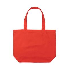 Vue Sac shopping en toile recyclée 240g/m² Impact Aware™ de couleur rouge| Krokrodeal