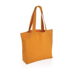 Vue Sac shopping en toile recyclée 240g/m² Impact Aware™ de couleur orange| Krokrodeal
