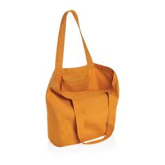 Vue Sac shopping en toile recyclée 240g/m² Impact Aware™ de couleur orange| Krokrodeal