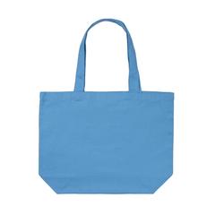 Vue Sac shopping en toile recyclée 240g/m² Impact Aware™ de couleur bleu| Krokrodeal