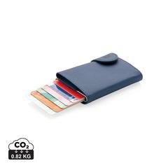 Vue Porte-cartes anti RFID C-Secure de couleur bleu| Krokrodeal