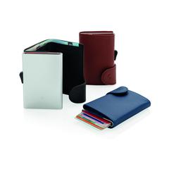 Vue Porte-cartes anti RFID C-Secure de couleur bleu| Krokrodeal