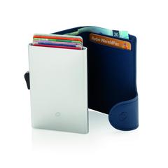 Vue Porte-cartes anti RFID C-Secure de couleur bleu| Krokrodeal