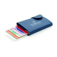 Vue Porte-cartes anti RFID C-Secure de couleur bleu| Krokrodeal