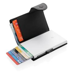 Vue Porte-cartes anti RFID C-Secure de couleur gris| Krokrodeal