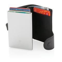 Vue Porte-cartes anti RFID C-Secure de couleur gris| Krokrodeal