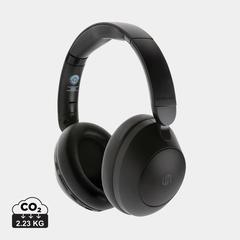 Vue Casque audio ANC en plastique recyclé RCS Urban V Cupertino de couleur noir| Krokrodeal