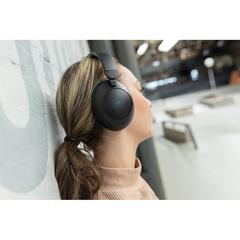 Vue Casque audio ANC en plastique recyclé RCS Urban V Cupertino de couleur noir| Krokrodeal
