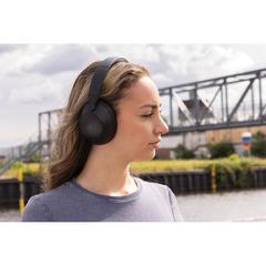 Vue Casque audio ANC en plastique recyclé RCS Urban V Cupertino de couleur noir| Krokrodeal