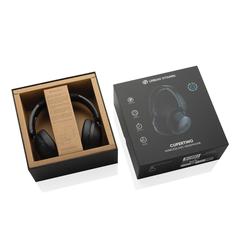 Vue Casque audio ANC en plastique recyclé RCS Urban V Cupertino de couleur noir| Krokrodeal
