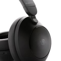 Vue Casque audio ANC en plastique recyclé RCS Urban V Cupertino de couleur noir| Krokrodeal