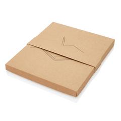 Vue Carnet de notes en liège avec stylo en bambou A5 de couleur marron| Krokrodeal