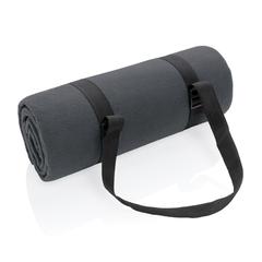 Vue Couverture pique-nique en rPET Impact AWARE™ de couleur gris| Krokrodeal