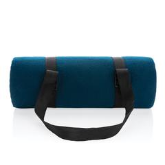 Vue Couverture pique-nique en rPET Impact AWARE™ de couleur bleu| Krokrodeal