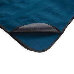 Vue Couverture pique-nique en rPET Impact AWARE™ de couleur bleu| Krokrodeal